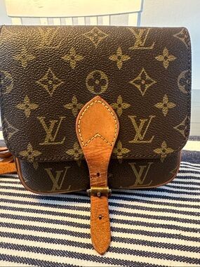Louis Vuitton Monogram Canvas Crossbody in Brown and Natural Leather